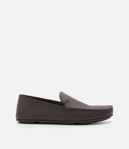 Leather Icon Driving Shoes - Dark Brown
