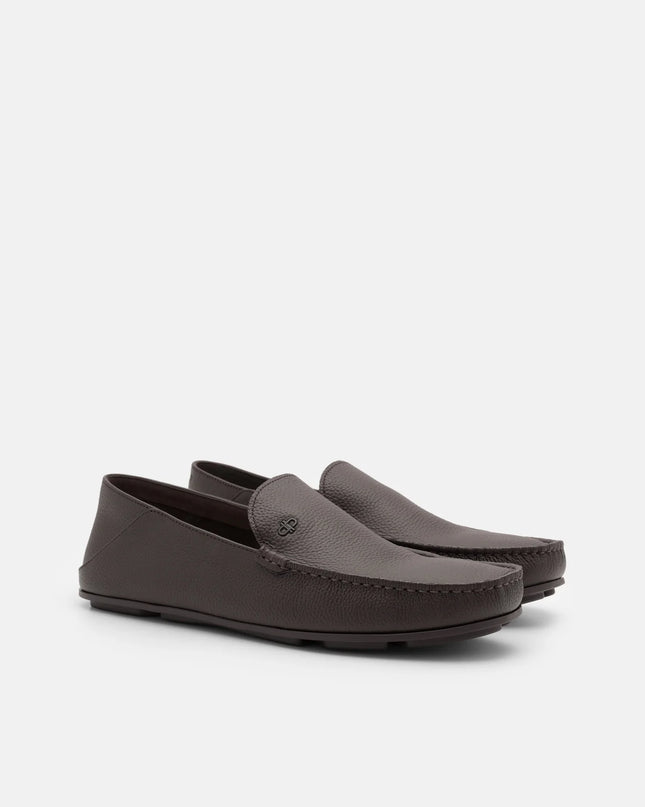 Leather Icon Driving Shoes - Dark Brown
