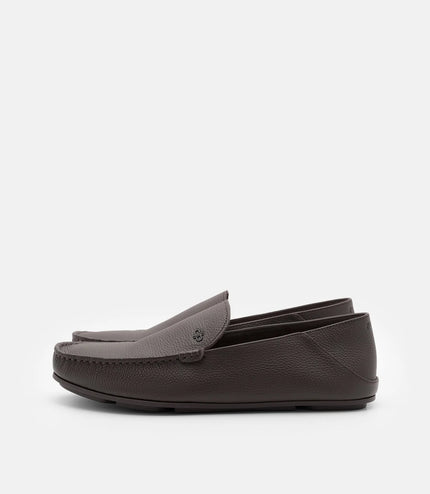 Leather Icon Driving Shoes - Dark Brown
