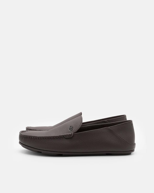 Leather Icon Driving Shoes - Dark Brown