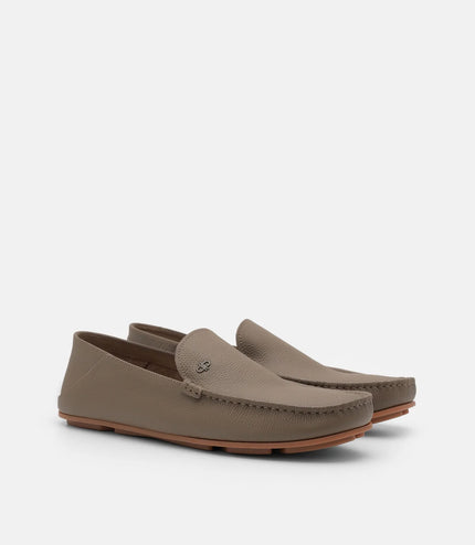 Leather Icon Driving Shoes - Dark Taupe