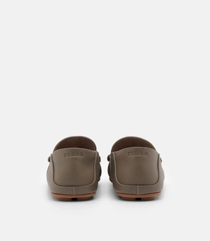 Leather Icon Driving Shoes - Dark Taupe