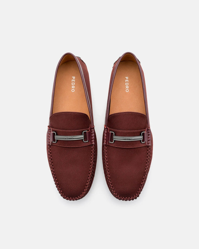 Nylon Horsebit Driving Shoes - Mahogany Nylon
