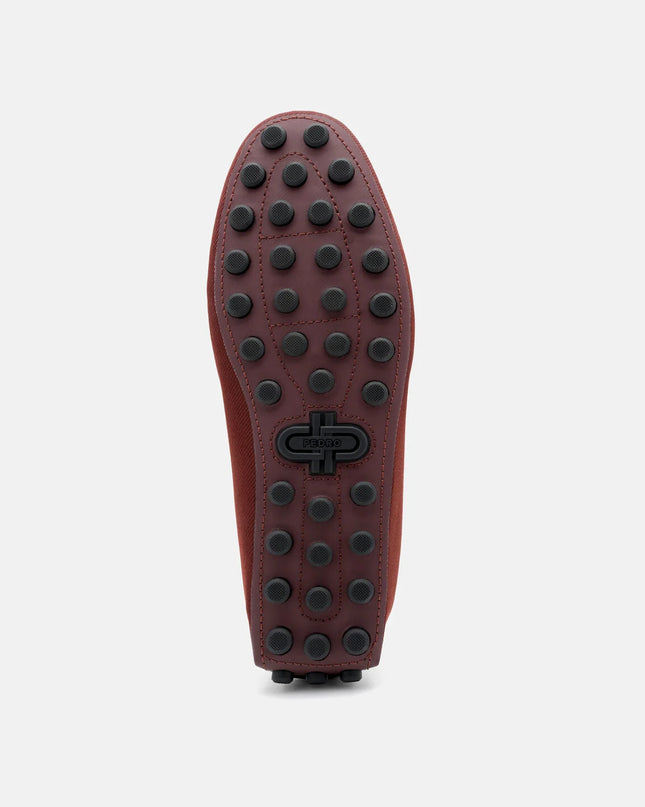 Nylon Horsebit Driving Shoes - Mahogany Nylon