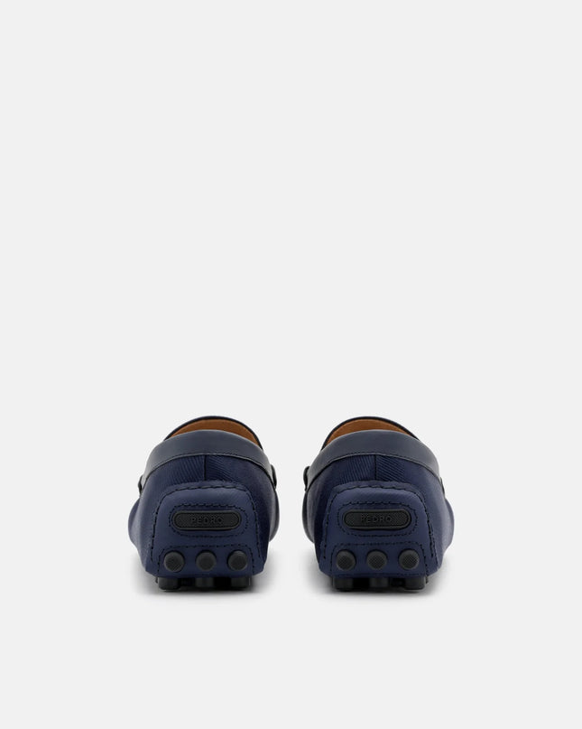 Nylon Horsebit Driving Shoes - Navy Nylon
