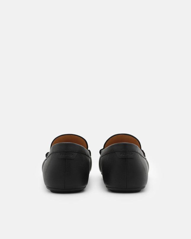 Leather Bow Driving Shoes - Black