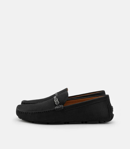 Nubuck Icon Driving Shoes - Black
