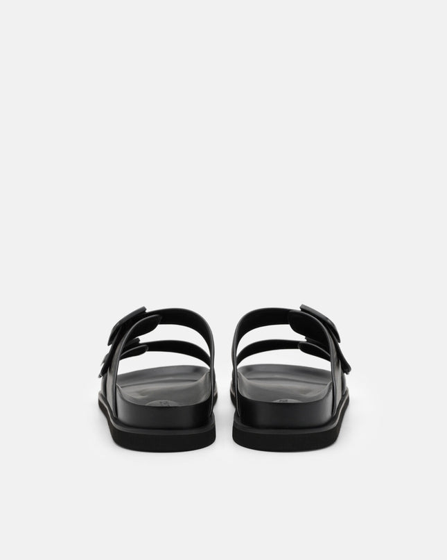 Men's Helix Slide Sandals - Black Embossed