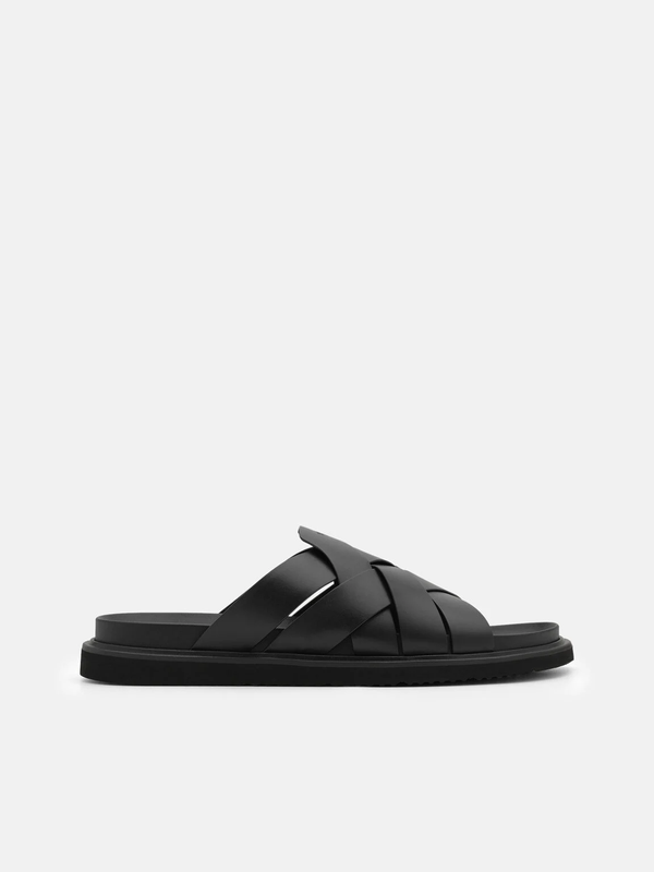 Lukas Slide Sandals - Black