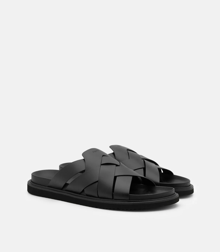 Lukas Slide Sandals - Black