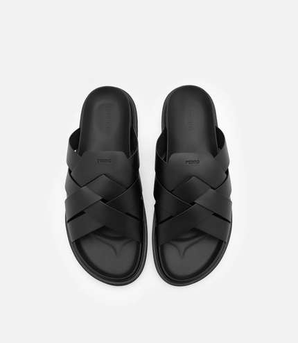 Lukas Slide Sandals - Black