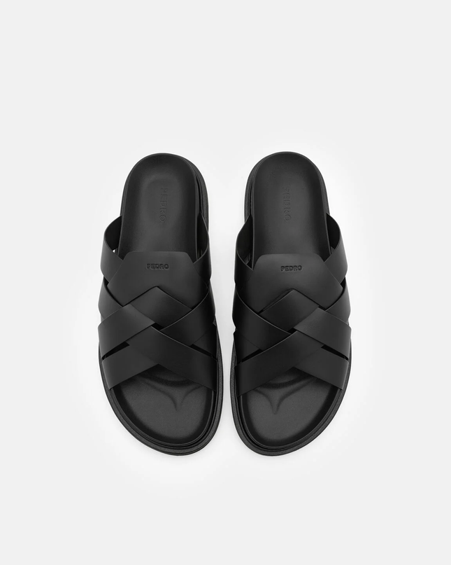Lukas Slide Sandals - Black