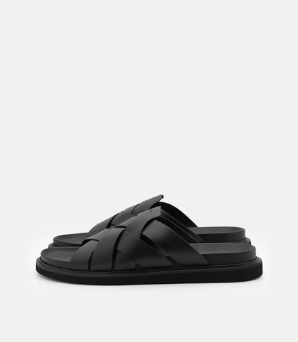 Lukas Slide Sandals - Black