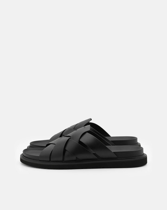 Lukas Slide Sandals - Black