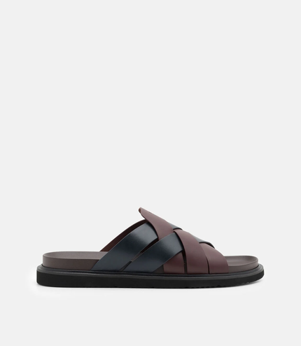 Lukas Slide Sandals - Dark Brown