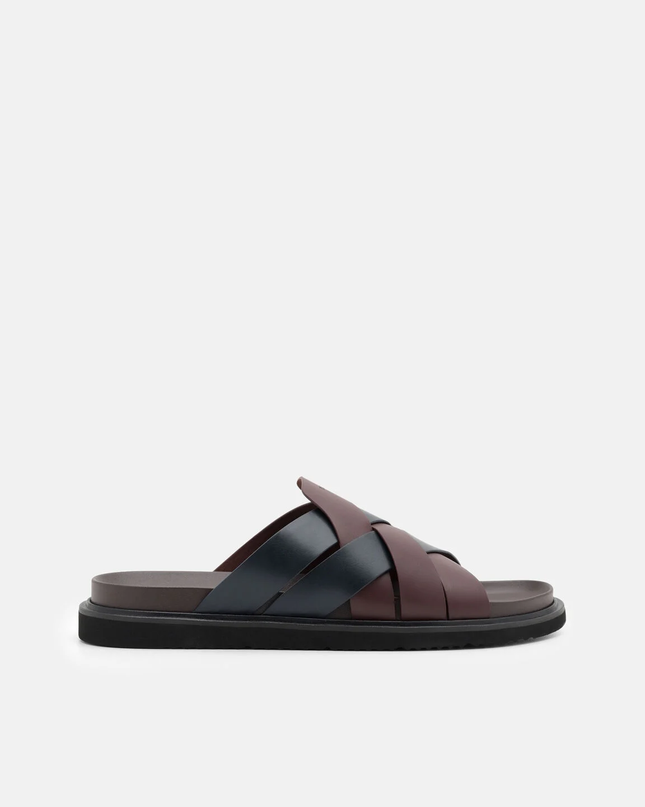Lukas Slide Sandals - Dark Brown
