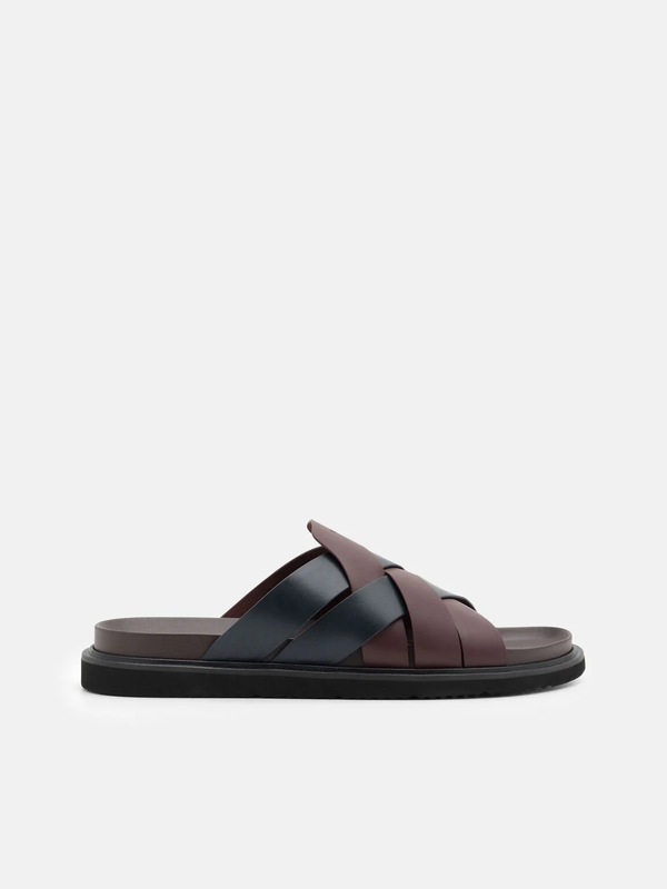 Lukas Slide Sandals - Dark Brown