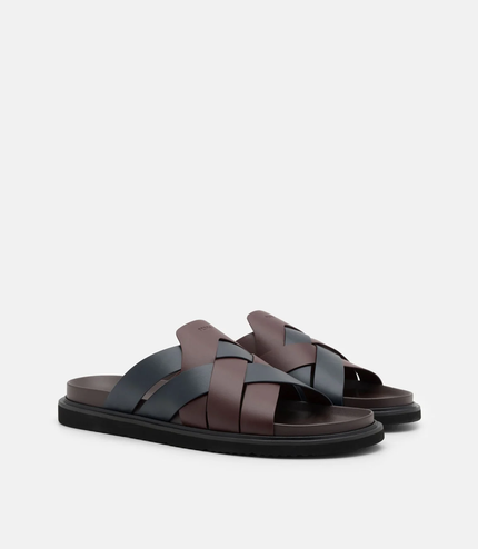 Lukas Slide Sandals - Dark Brown