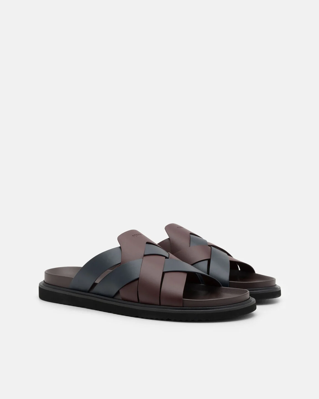 Lukas Slide Sandals - Dark Brown
