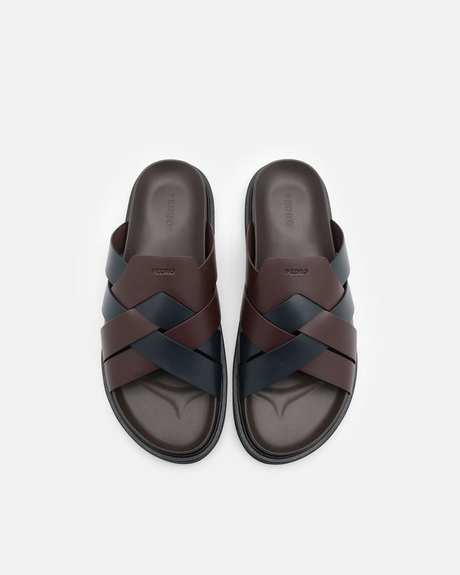Lukas Slide Sandals - Dark Brown