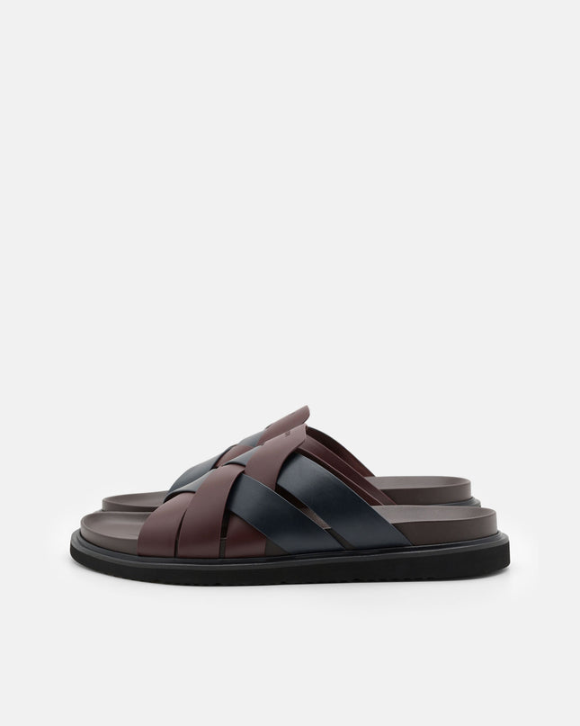 Lukas Slide Sandals - Dark Brown