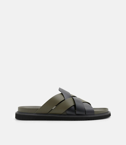 Lukas Slide Sandals - Military Green