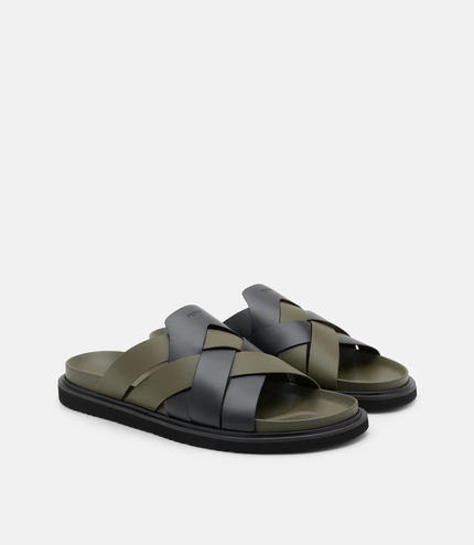 Lukas Slide Sandals - Military Green