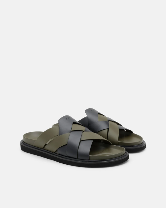 Lukas Slide Sandals - Military Green