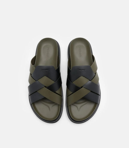 Lukas Slide Sandals - Military Green