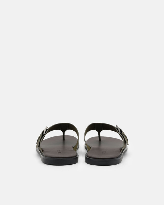 Buckle Thong Sandals - Military Green
