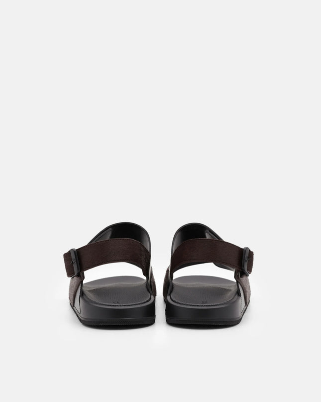 Jonah Backstrap Sandals - Dark Brown Pony