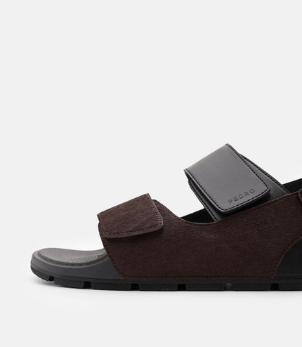 Jonah Backstrap Sandals - Dark Brown Pony