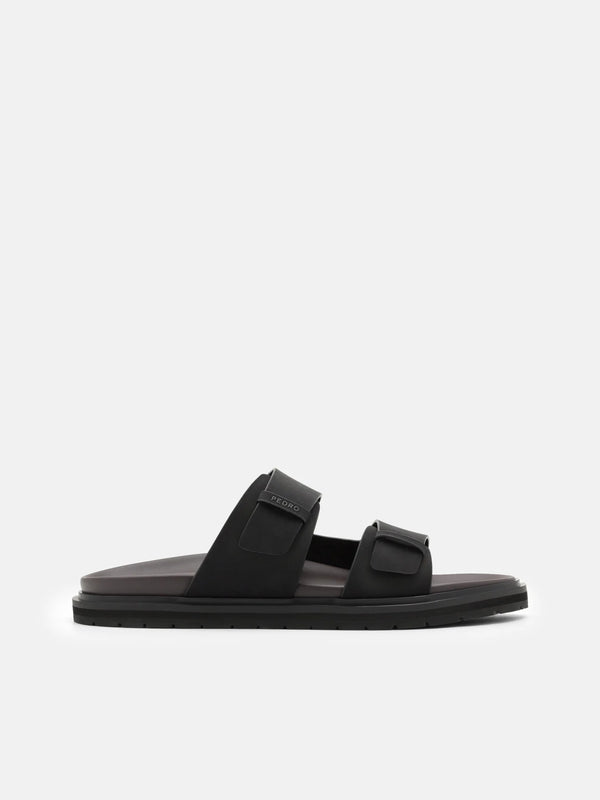 Band Slides Sandals - Black