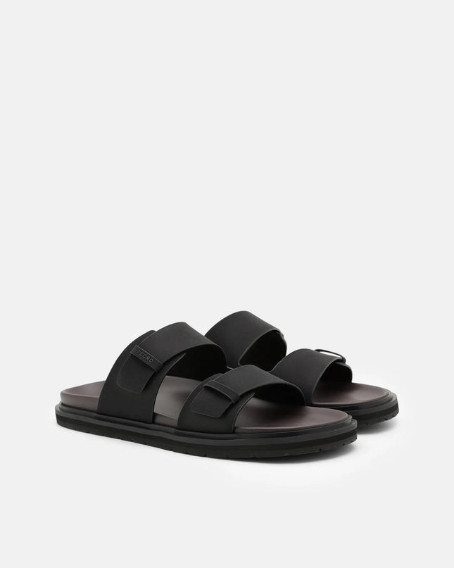 Band Slides Sandals - Black