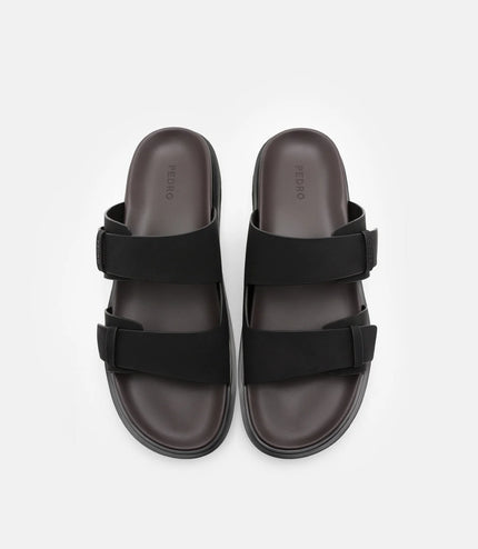 Band Slides Sandals - Black