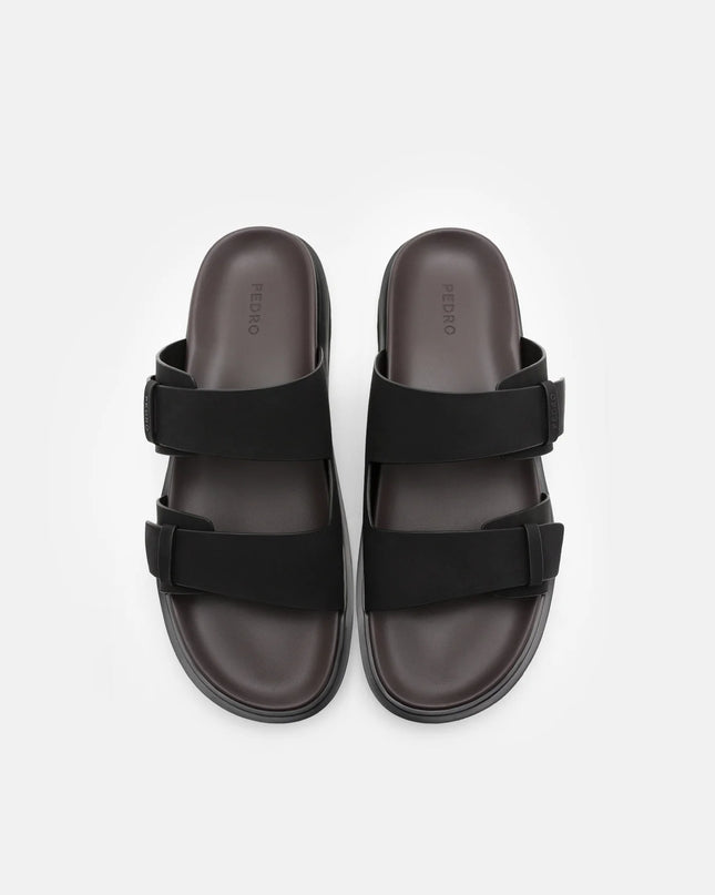 Band Slides Sandals - Black