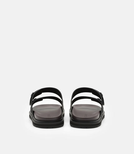 Band Slides Sandals - Black