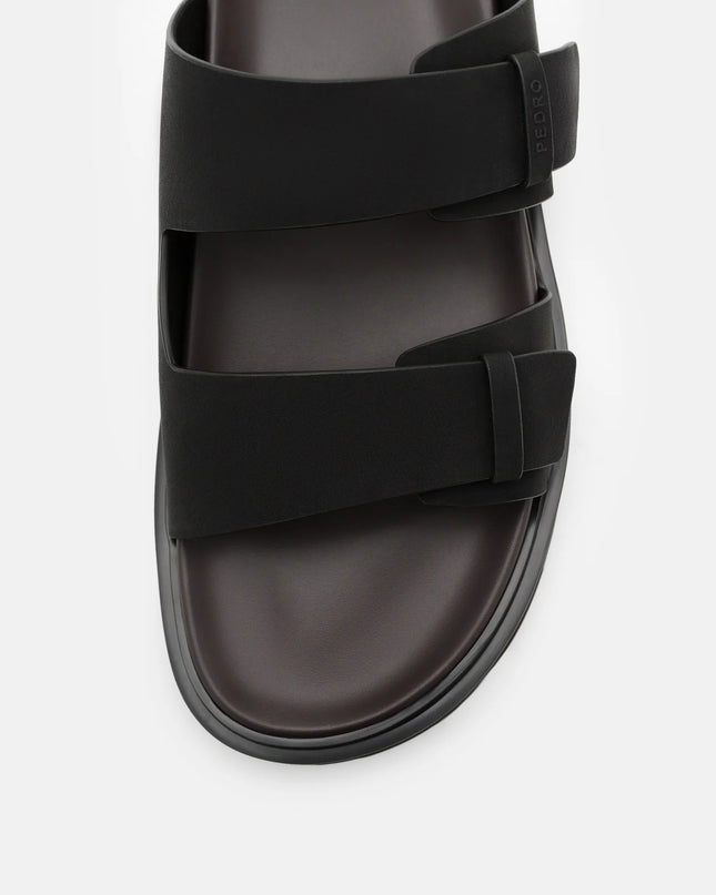 Band Slides Sandals - Black