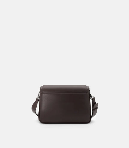 Noah Leather Crossbody Bag - Dark Brown
