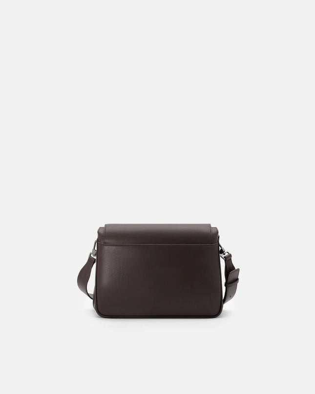Noah Leather Crossbody Bag - Dark Brown