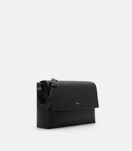 Leather Crossbody Bag - Black