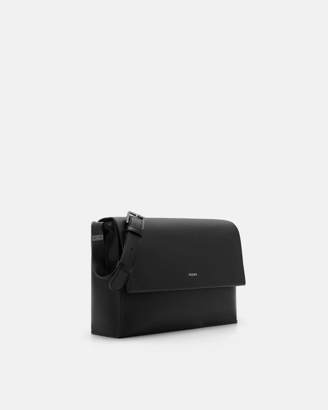 Leather Crossbody Bag - Black