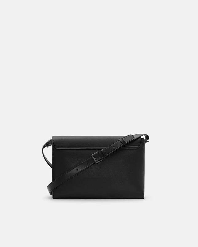 Leather Crossbody Bag - Black