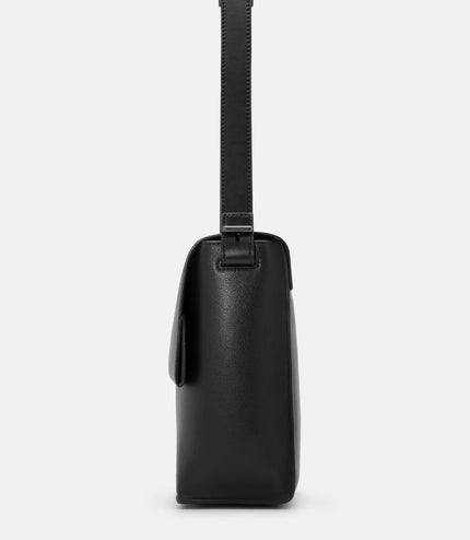 Leather Crossbody Bag - Black