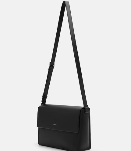 Leather Crossbody Bag - Black