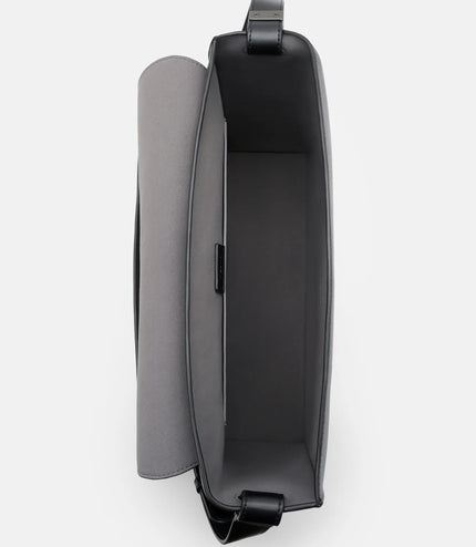 Leather Crossbody Bag - Black