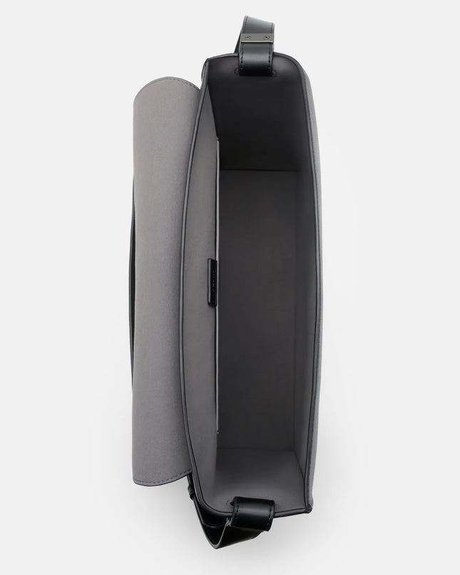 Leather Crossbody Bag - Black