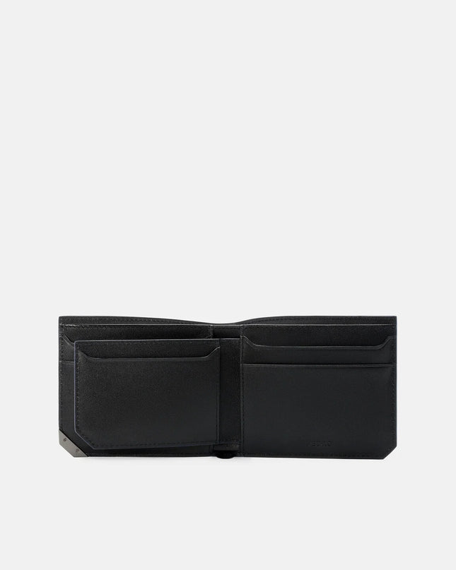 Leather Bi-Fold Wallet with Insert - Navy