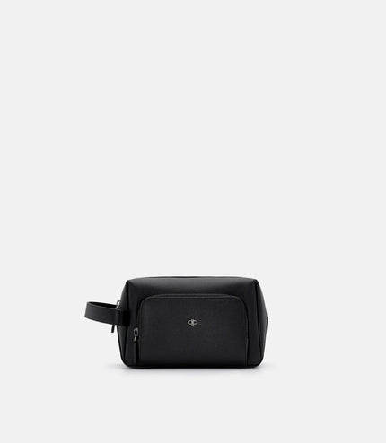 Embossed Leather Pouch - Black