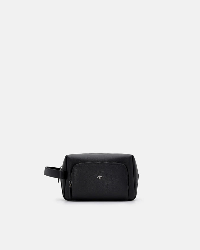 Embossed Leather Pouch - Black